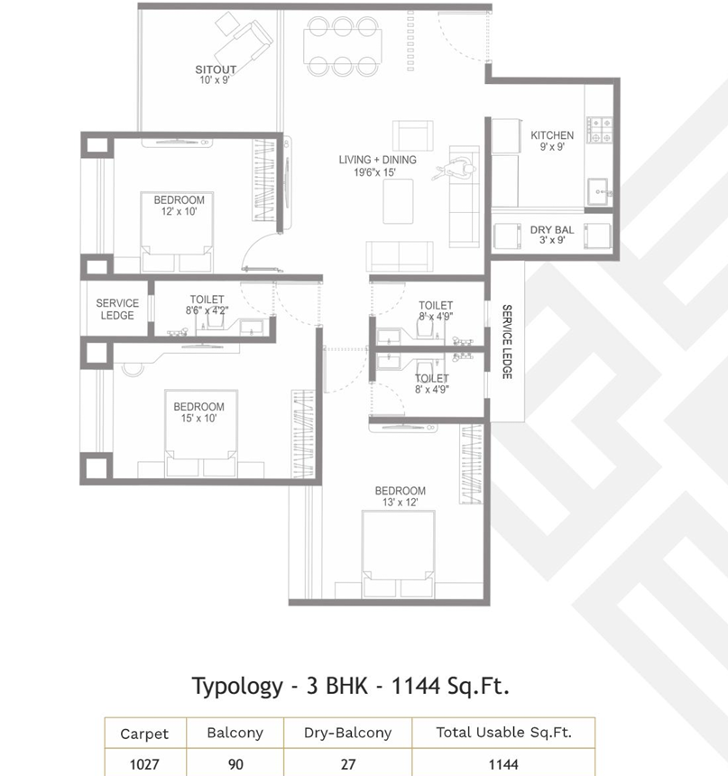3BHK-1