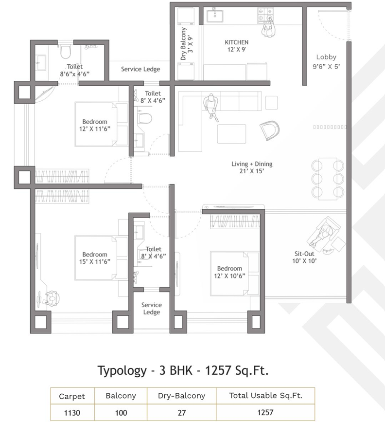 3BHK-3